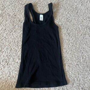 Classic Black Ribbed Tank Top